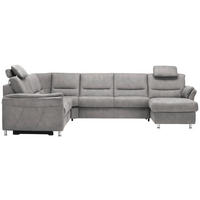 SOFFA i mikrofiber ecru  - aluminiumfärg/ecru, Klassisk, metall/textil (262/335/173cm) - Beldomo System