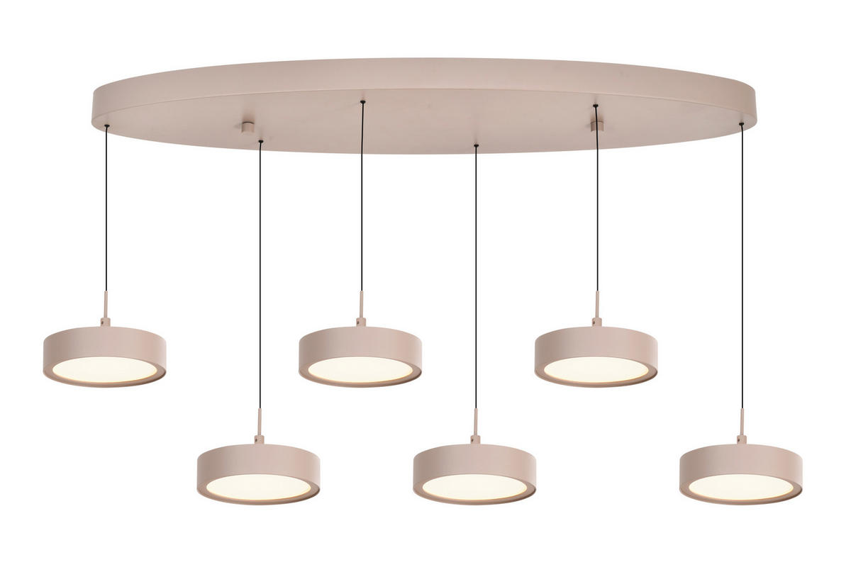 LED-HÄNGELEUCHTE Valensole 117,5/150/36,5 cm  - Sandfarben, Design, Metall (117,5/150/36,5cm)