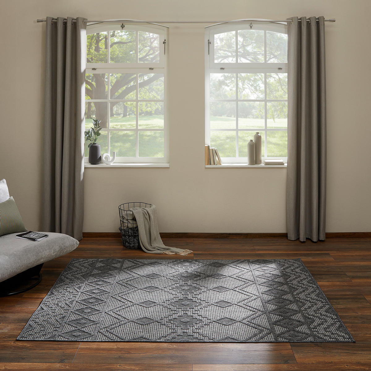Outdoorteppich (120 x 170 cm) in Grau jetzt kaufen