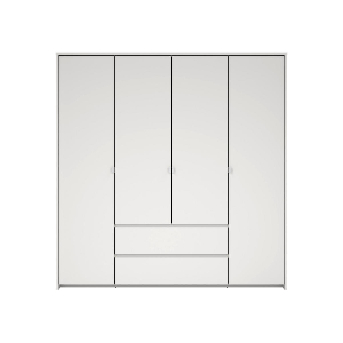 DULAP CU UȘI ROTATIVE alb  - alb, Konventionell, metal/material pe bază de lemn (197/202/58cm) - Boxxx