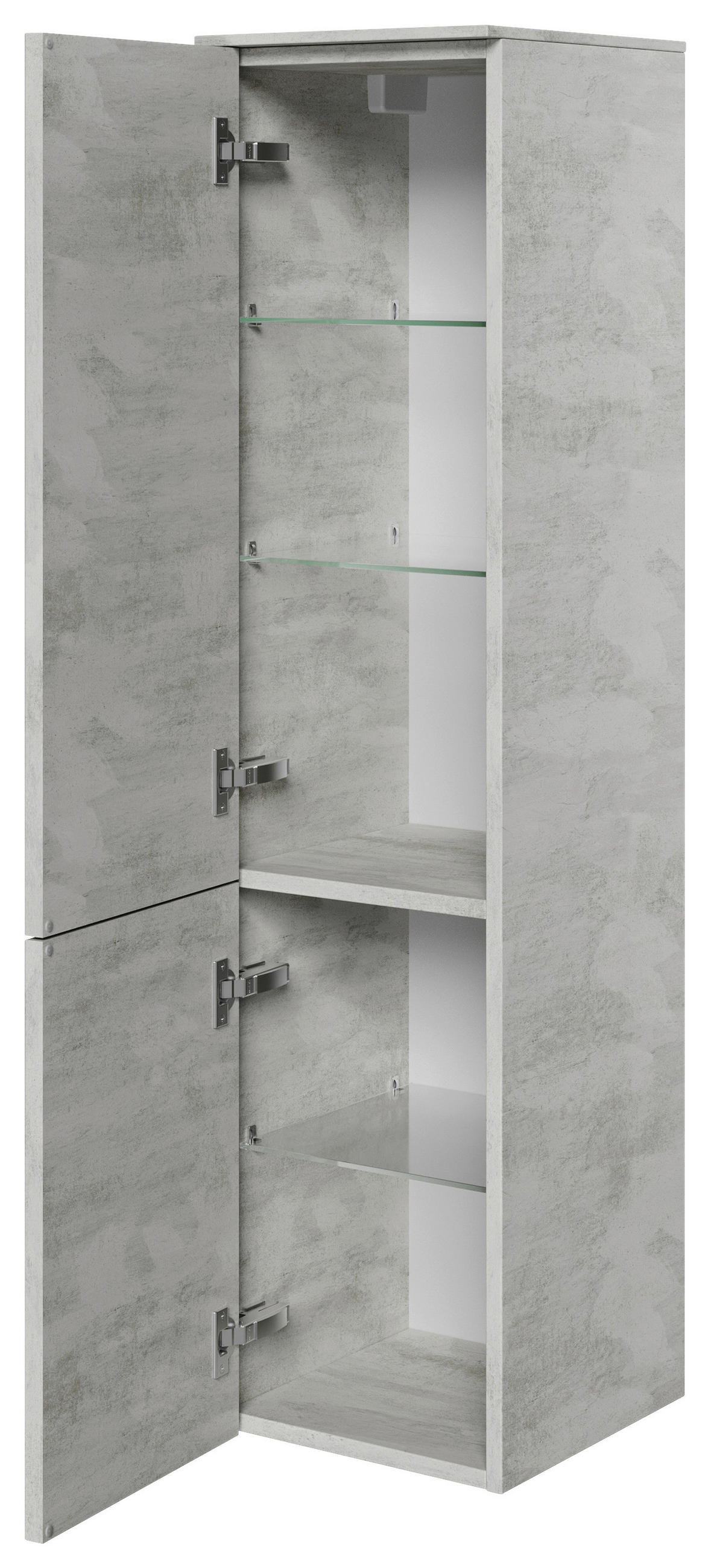 MIDISCHRANK 30/121/33 cm  - Chromfarben/Grau, KONVENTIONELL, Glas/Holzwerkstoff (30/121/33cm) - Pelipal