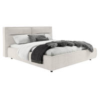 POLSTERBETT 180/200 cm  in Weiss  - Weiss/Schwarz, Design, Kunststoff/Textil (180/200cm) - Lomoco