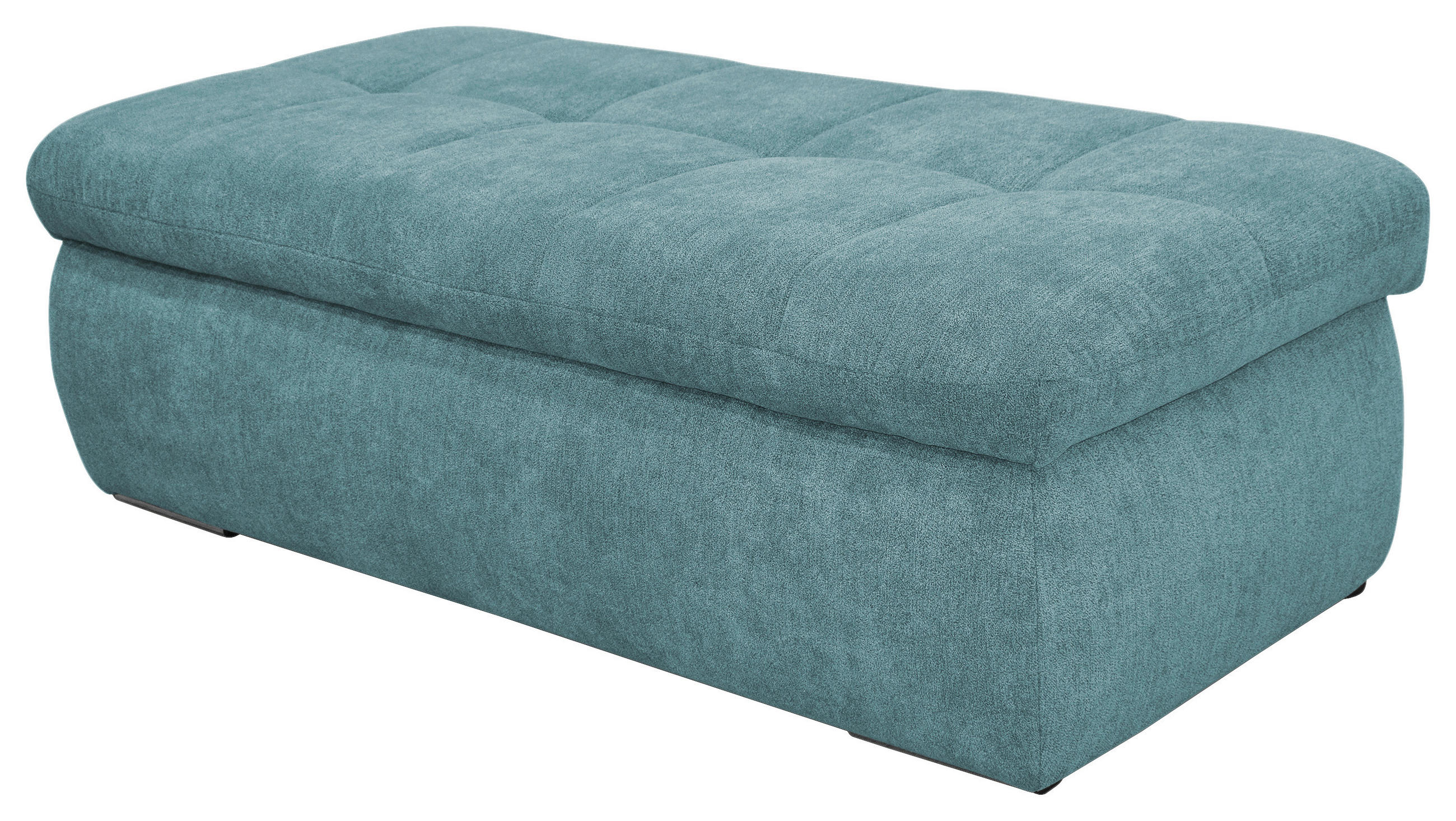 HOCKER Mikrofaser Petrol - Chromfarben/Petrol, KONVENTIONELL, Textil/Metall (136/43/64cm) - MID.YOU