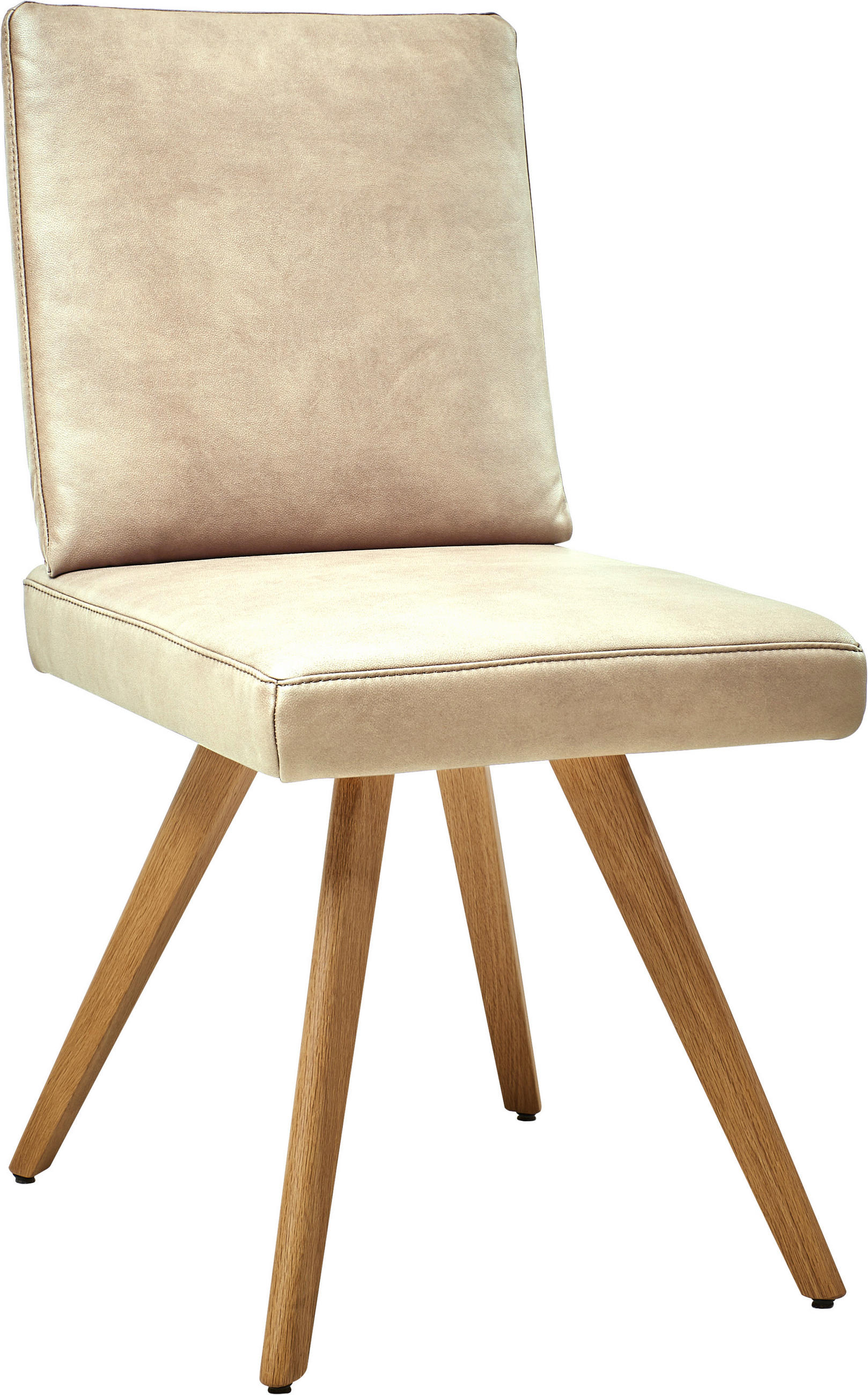 STUHL  in Mikrofaser Holz, Textil  - Eichefarben/Beige, Design, Holz/Textil (46/94/58cm) - Dieter Knoll
