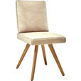 STUHL  in Mikrofaser Holz, Textil  - Eichefarben/Beige, Design, Holz/Textil (46/94/58cm) - Dieter Knoll