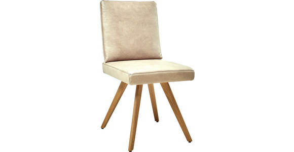 STUHL in Mikrofaser Holz, Textil - Eichefarben/Beige, Design, Holz/Textil (46/94/58cm) - Dieter Knoll