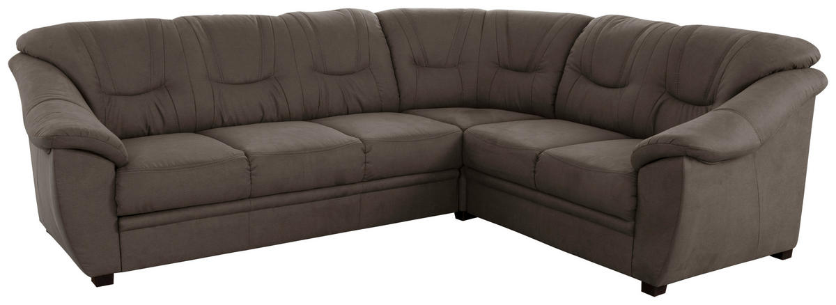 ECKSOFA inkl. Funktion in Flachgewebe Grau  - Schwarz/Grau, Konventionell, Kunststoff/Textil (264/215cm) - Sit & More