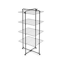 VĚŽOVÝ SUŠÁK NA PRÁDLO - černá, Basics, kov (76.2/73.7/163cm) - Brabantia