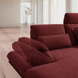 ECKSOFA  in Flachgewebe Rot  155/234 cm  - Rot/Schwarz, Design, Textil/Metall (155/234cm) - Dieter Knoll