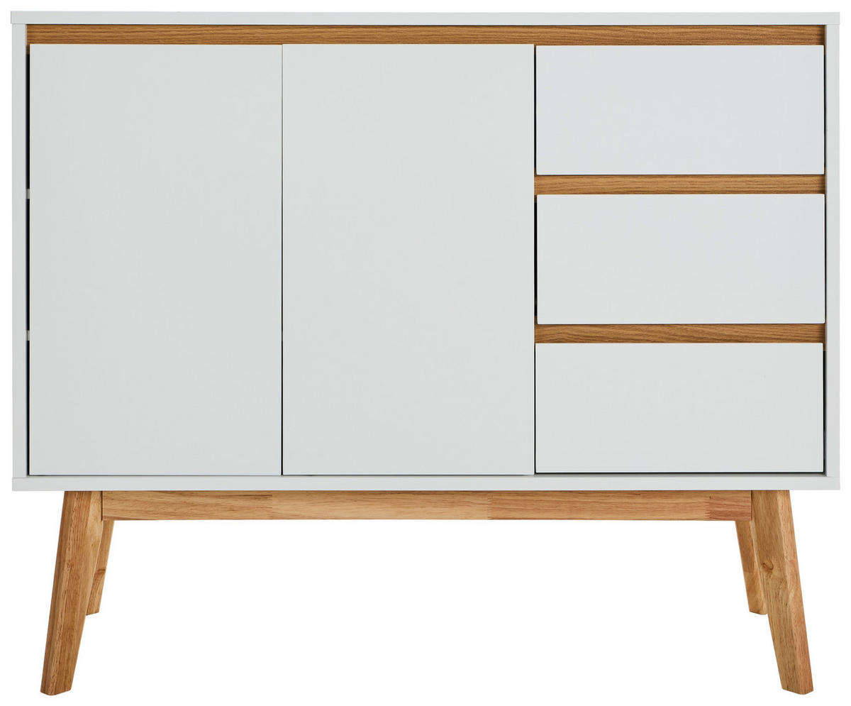 KOMMODE  in 97/80/34 cm  - Weiß/Naturfarben, Design, Holz/Holzwerkstoff (97/80/34cm) - MID.YOU