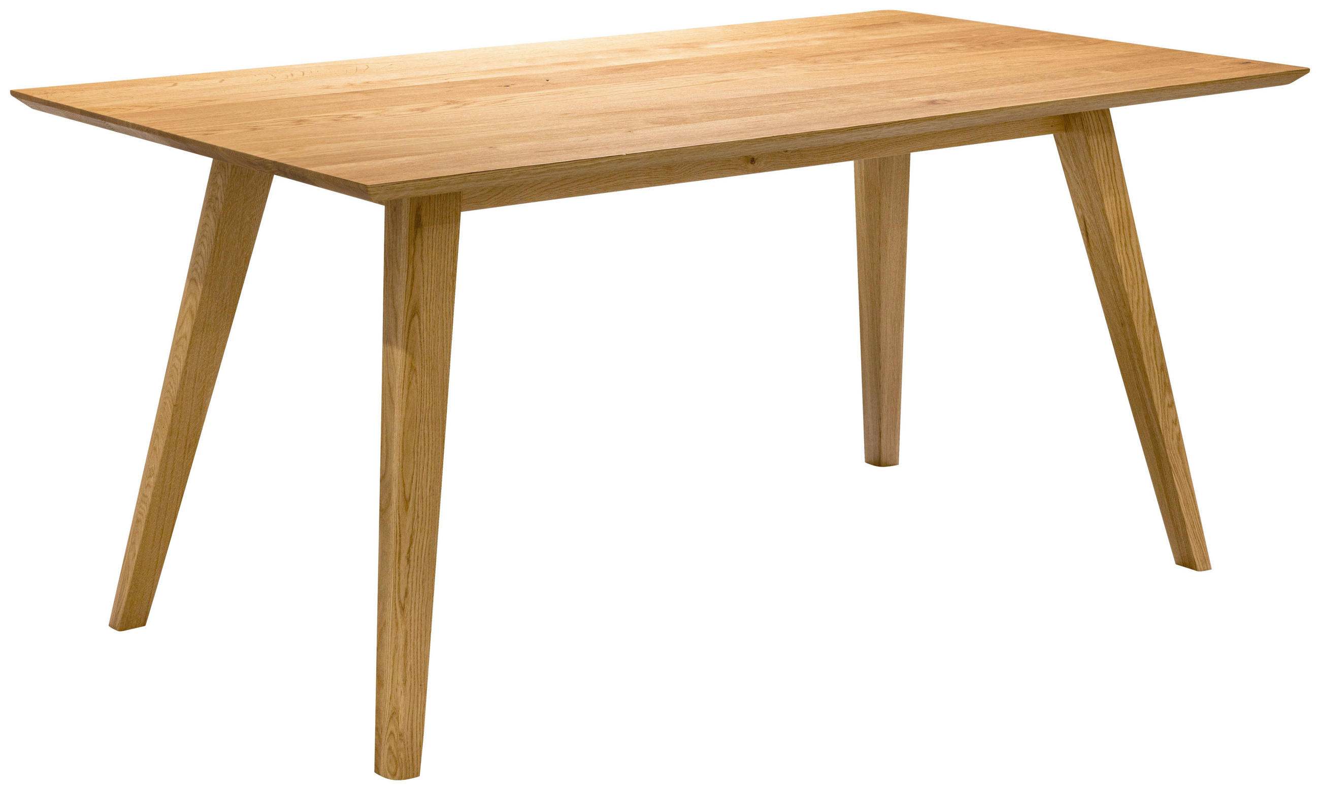 ESSTISCH 160/90/76 cm Echtholz  Holz Eichefarben, Eiche Bianco  - Eiche Bianco/Eichefarben, Design, Holz (160/90/76cm) - Valdera