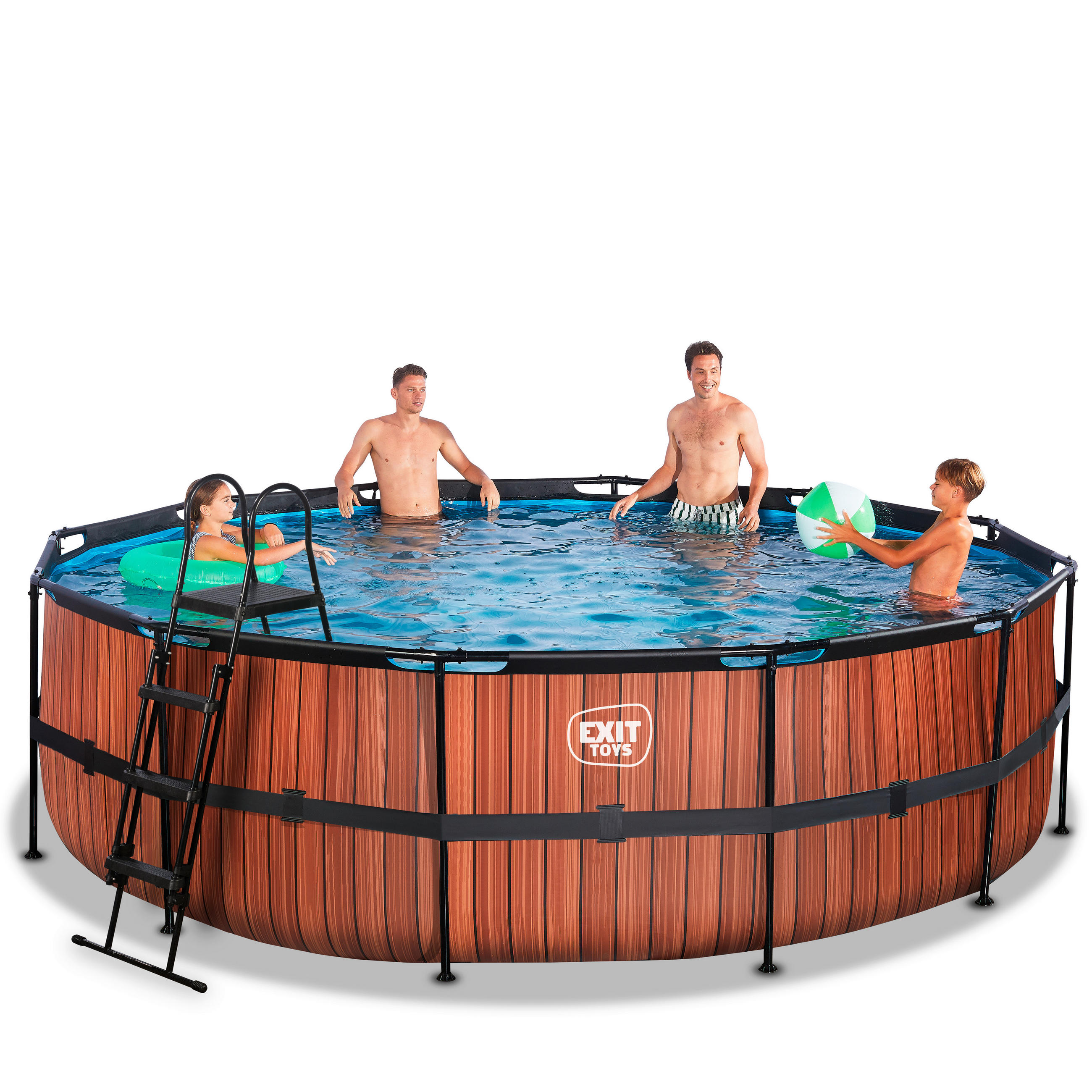 POOL SET 488/122 cm  - brun, Klassisk, plast (488/122cm) - EXIT Toys