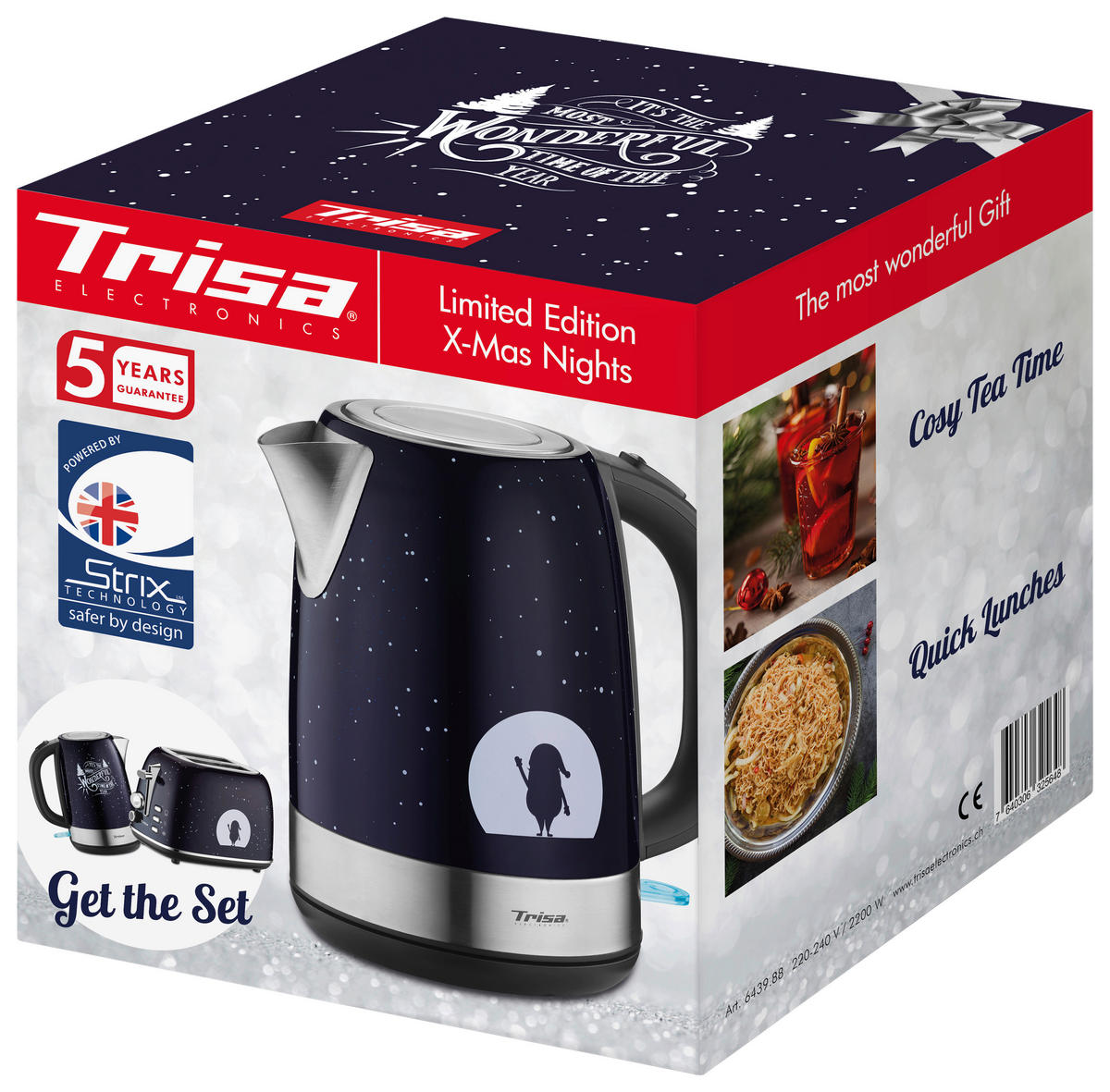 WASSERKOCHER 1,7 l  - Dunkelblau, KONVENTIONELL, Metall (21,7/15/22cm) - Trisa Electronics
