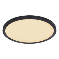 STROPNÉ LED SVIETIDLO, 42/2,5 cm  - čierna/biela, Basics, plast (42/2,5cm) - Globo