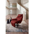 RELAXSESSEL in Leder Weinrot  - Weinrot/Schwarz, Design, Leder/Metall (92/79/82cm) - Dieter Knoll