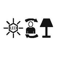 LED-HÄNGELEUCHTE 55,5/150 cm    - Weiss/Schwarz, Design, Kunststoff/Metall (55,5/150cm) - Eglo