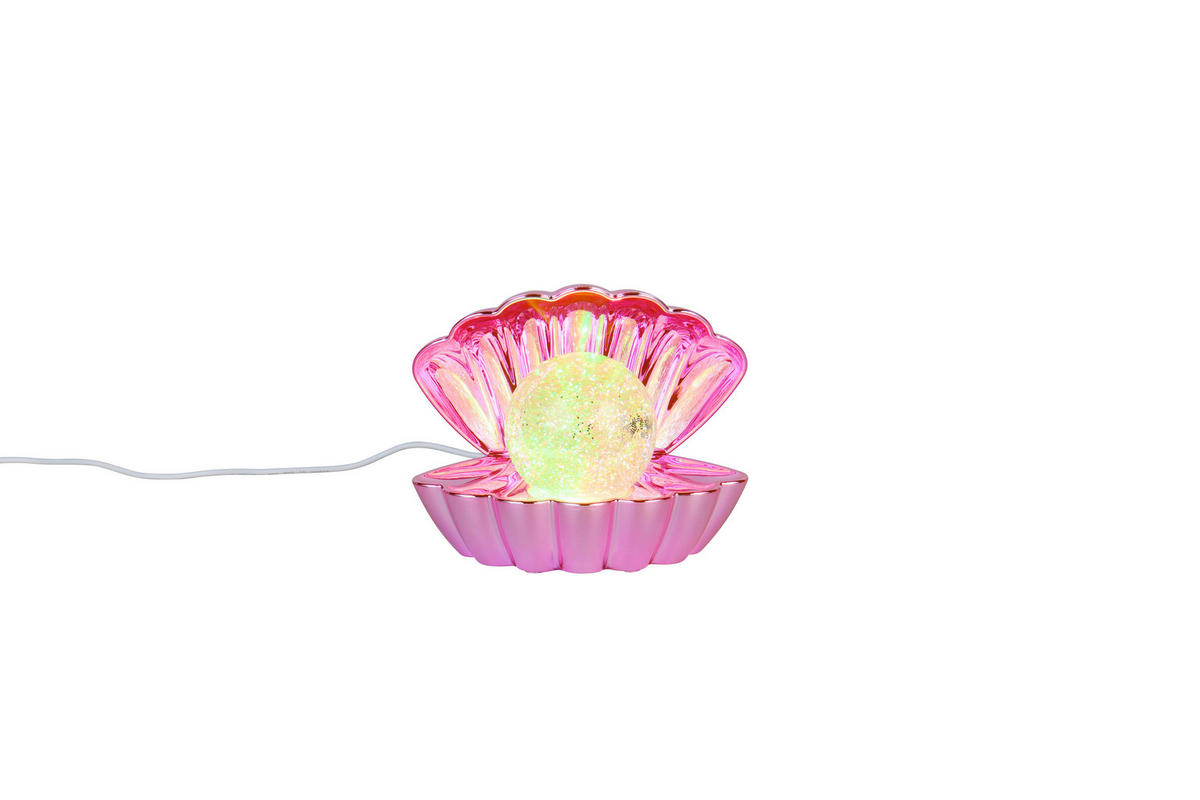 LED-TISCHLEUCHTE Shelly 17.5/12,5/14,5 cm   - Pink/Transparent, Trend, Kunststoff (17.5/12,5/14,5cm)