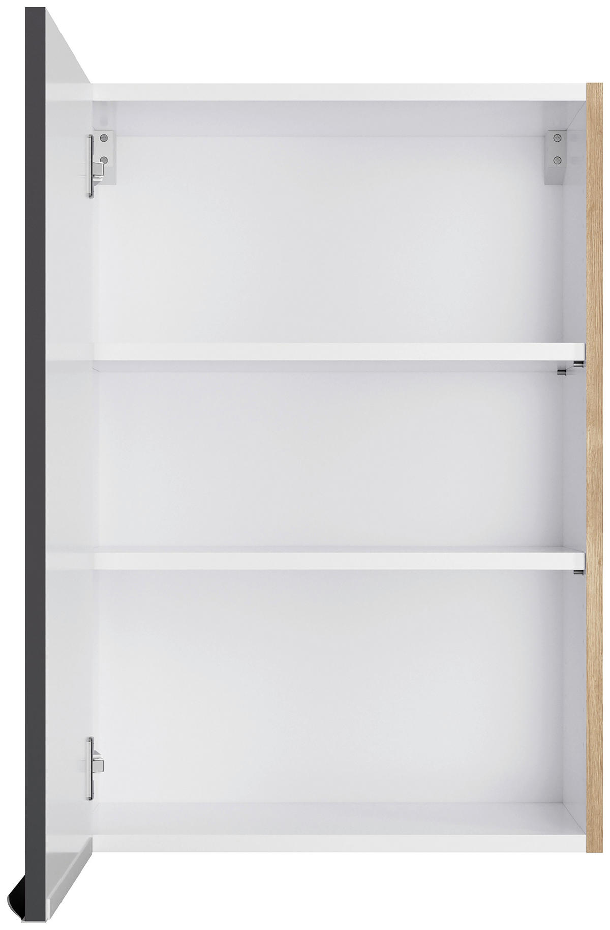 KÜCHENLEERBLOCK 270 cm   in Anthrazit, Eichefarben  - Edelstahlfarben/Eichefarben, Basics, Holzwerkstoff/Metall (270cm) - Optifit