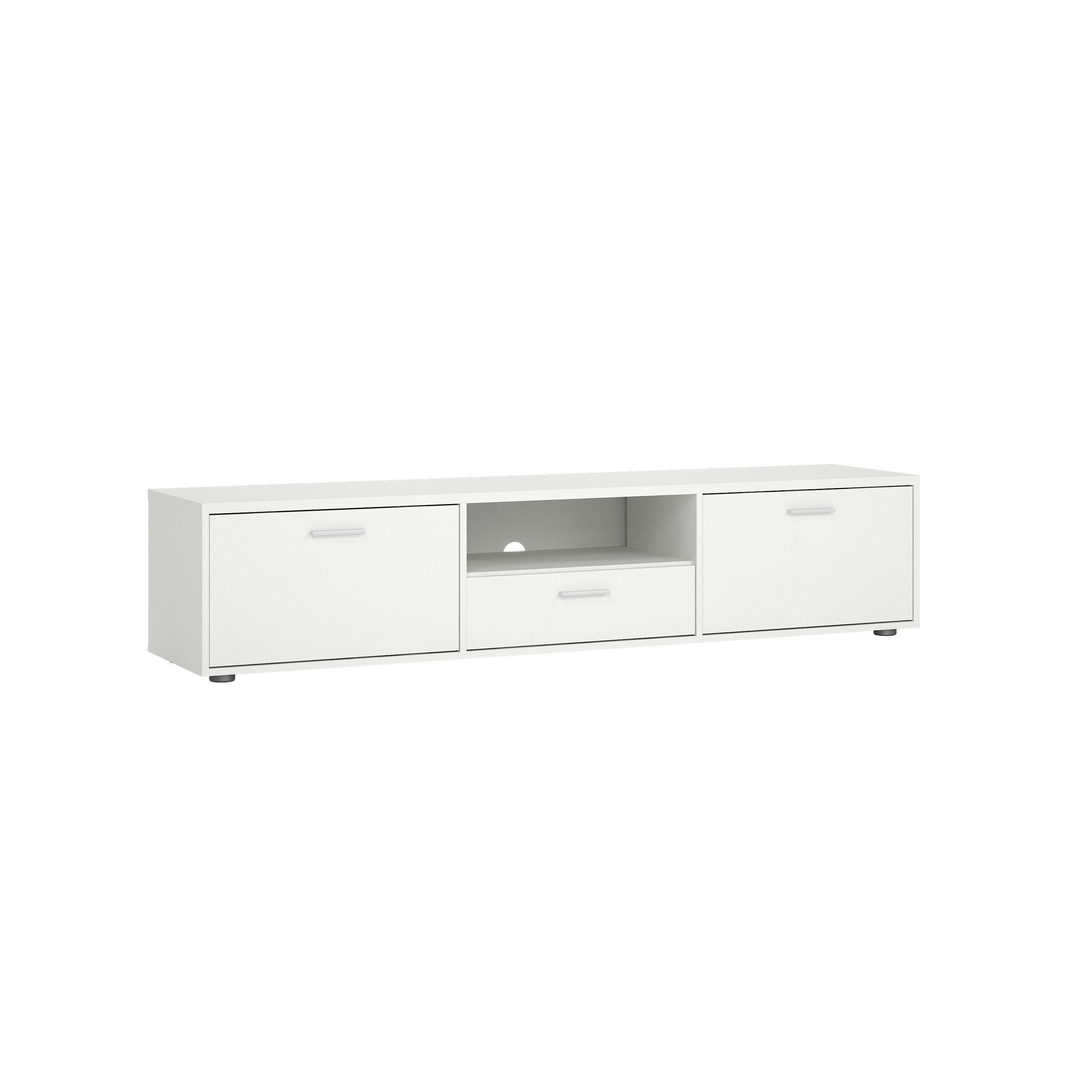 TV-BÄNK i vit  - vit, Design, metall/trämaterial (177,2/39,8/38,4cm) - Best Price