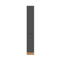 APOTHEKERSCHRANK 30/200/60 cm  in Anthrazit  - Chromfarben/Anthrazit, Modern, Holzwerkstoff/Metall (30/200/60cm) - Held