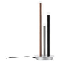 LED-TISCHLEUCHTE - Schwarz/Alufarben, Design, Kunststoff/Metall (17,5/47cm)