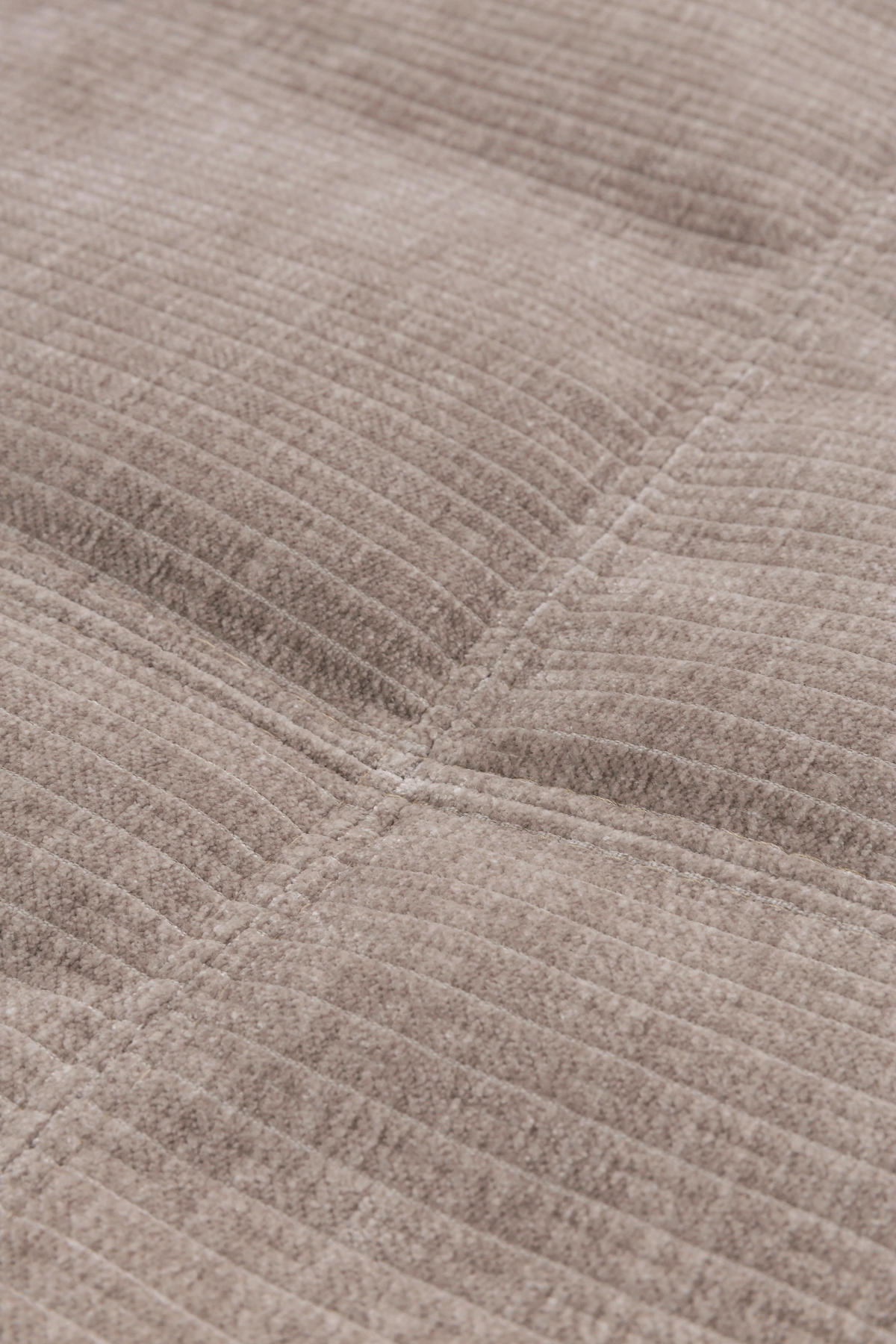 BIGSOFA BE COMFY Cord Silberfarben  - Silberfarben/Schwarz, MODERN, Textil (264/83/126cm) - Trendmanufaktur