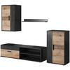 WOHNWAND  in Naturfarben  190/150/40 cm  - Anthrazit/Naturfarben, MODERN, Holzwerkstoff/Kunststoff (190/150/40cm) - P & B
