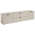 LOWBOARD  in 180/47/40 cm  - Kaschmir/Schwarz, Basics, Holzwerkstoff/Kunststoff (180/47/40cm) - Carryhome