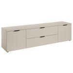 LOWBOARD  in 180/55/40 cm  - Kaschmir/Schwarz, Basics, Holzwerkstoff/Kunststoff (180/55/40cm) - Carryhome