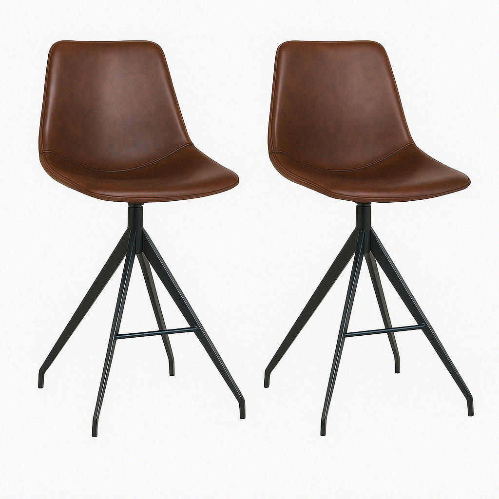 BARPALL SET i brun  - brun/svart, Modern, metall/textil (44/96/51cm) - MID.YOU
