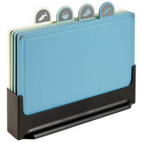 SET DE TOCĂTOARE - albastru/alb, Basics, plastic (30,1/23,4/0,6cm) - Homeware Profession.
