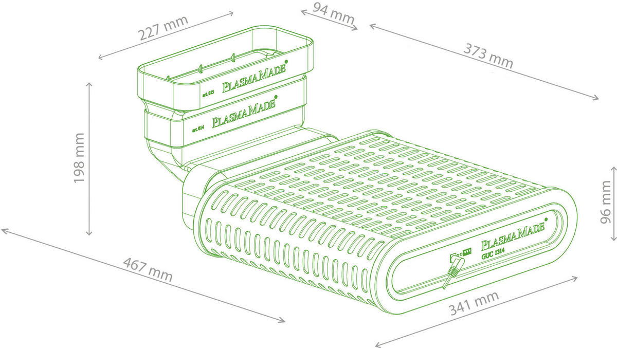 DUNSTABZUGSFILTER GUC1314  - Schwarz, Basics, Kunststoff (34,1/9,6/37,2cm)