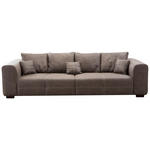 BIGSOFA Flachgewebe Braun  - Beige/Braun, KONVENTIONELL, Holz/Textil (287/69/108cm) - Cantus