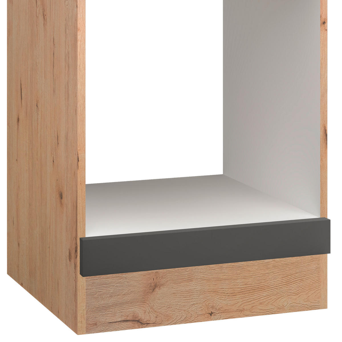 HERDUMBAUSCHRANK 60/85/60 cm  in Eiche San Remo, Dunkelgrau  - Dunkelgrau/Eiche San Remo, MODERN, Holzwerkstoff (60/85/60cm) - FlexWell