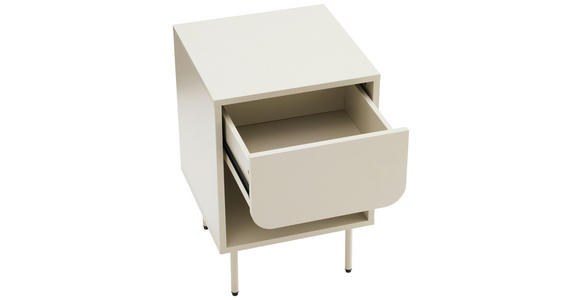 NACHTKÄSTCHEN 40/60/40 cm  in Seidengrau  - Seidengrau, Design, Holzwerkstoff/Metall (40/60/40cm) - Xora