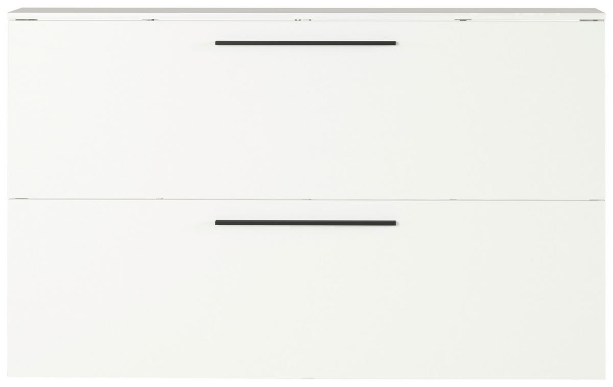 SCHUHKIPPER  in 140/85/19 cm  - Weiss/Schwarz, Basics, Holzwerkstoff/Kunststoff (140/85/19cm)
