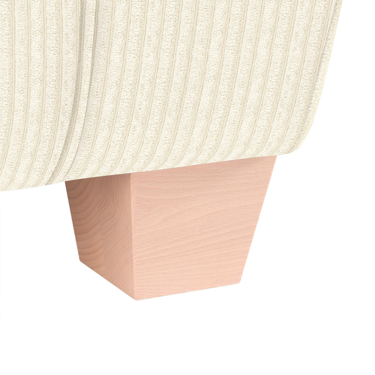3-SITZER-SOFA Cord Beige  - Beige/Naturfarben, Holz/Textil (216/70-85/95cm) - MID.YOU