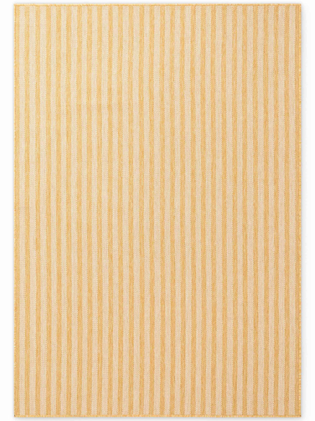 FLACHWEBETEPPICH 200/300 cm Haringey Weiß, Dunkelgelb rechteckig  - Dunkelgelb/Weiß, Design, Kunststoff (200/300cm)