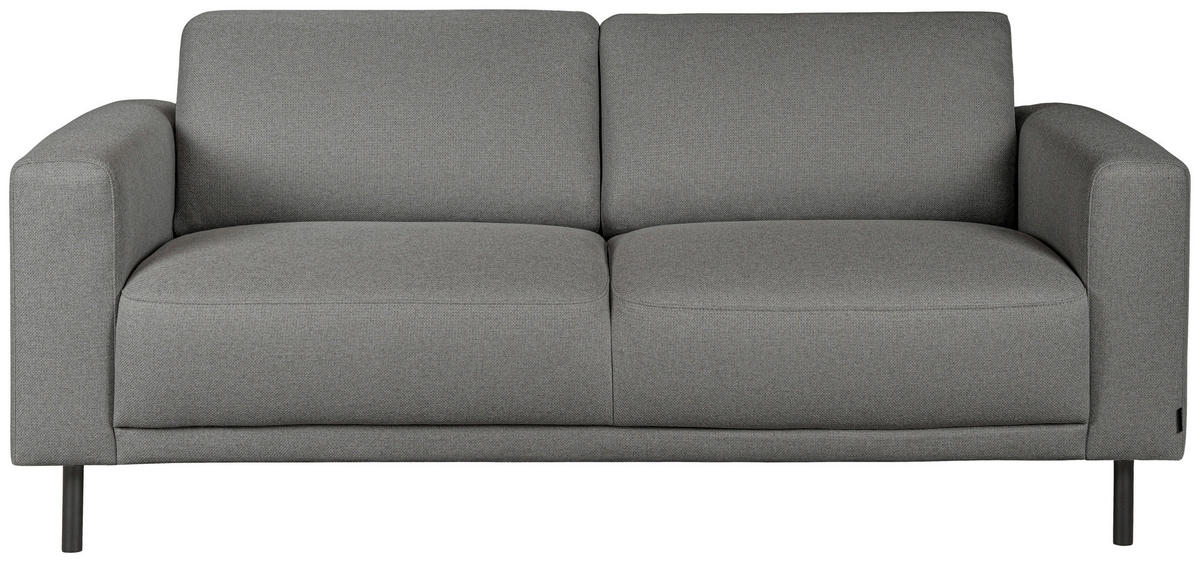 2,5-SITS SOFFA i grå  - svart/grå, Design, metall/trä (183/78/90cm) - Pure Home Comfort