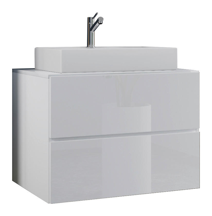 Waschbecken Mit Unterschrank B: 60 Cm Weiß