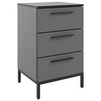 NACHTSCHRANK 45/72,4/40 cm  - Dunkelgrau/Schwarz, MODERN, Holzwerkstoff/Metall (45/72,4/40cm)