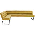 ECKBANK 184/284 cm  in Gelb, Schwarz  - Gelb/Schwarz, Design, Textil/Metall (184/284cm) - Dieter Knoll