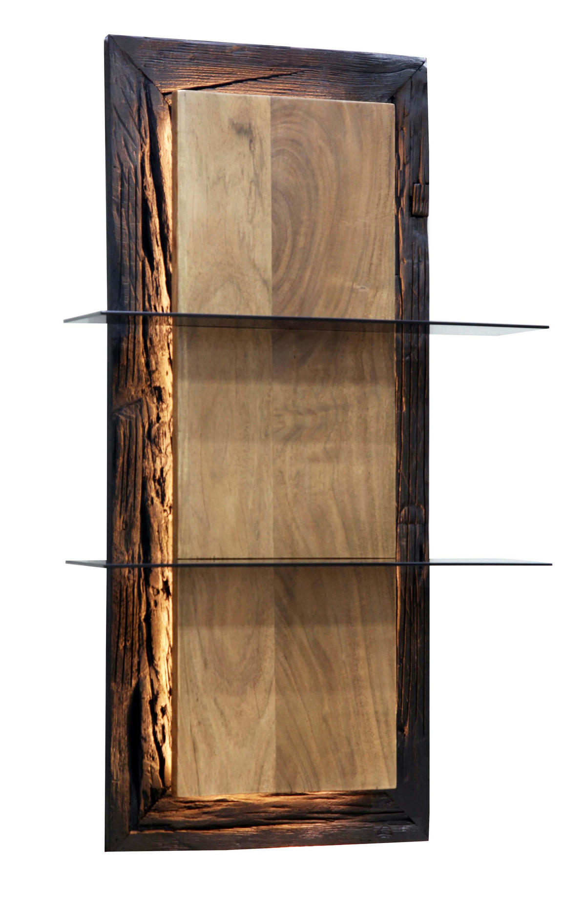 WANDREGAL Akazie Hartholz Akaziefarben  - Akaziefarben, LIFESTYLE, Glas/Holz (60/105/22cm) - Landscape