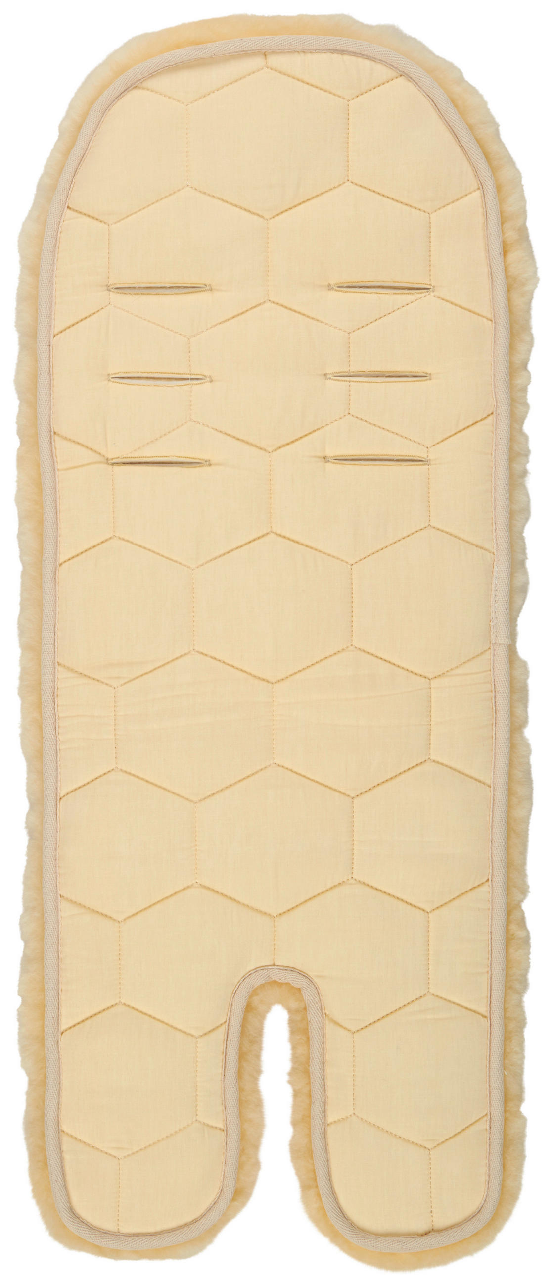 KINDERWAGENEINLAGE - Creme, Basics, Textil/Fell (30/79cm) - Jimmylee