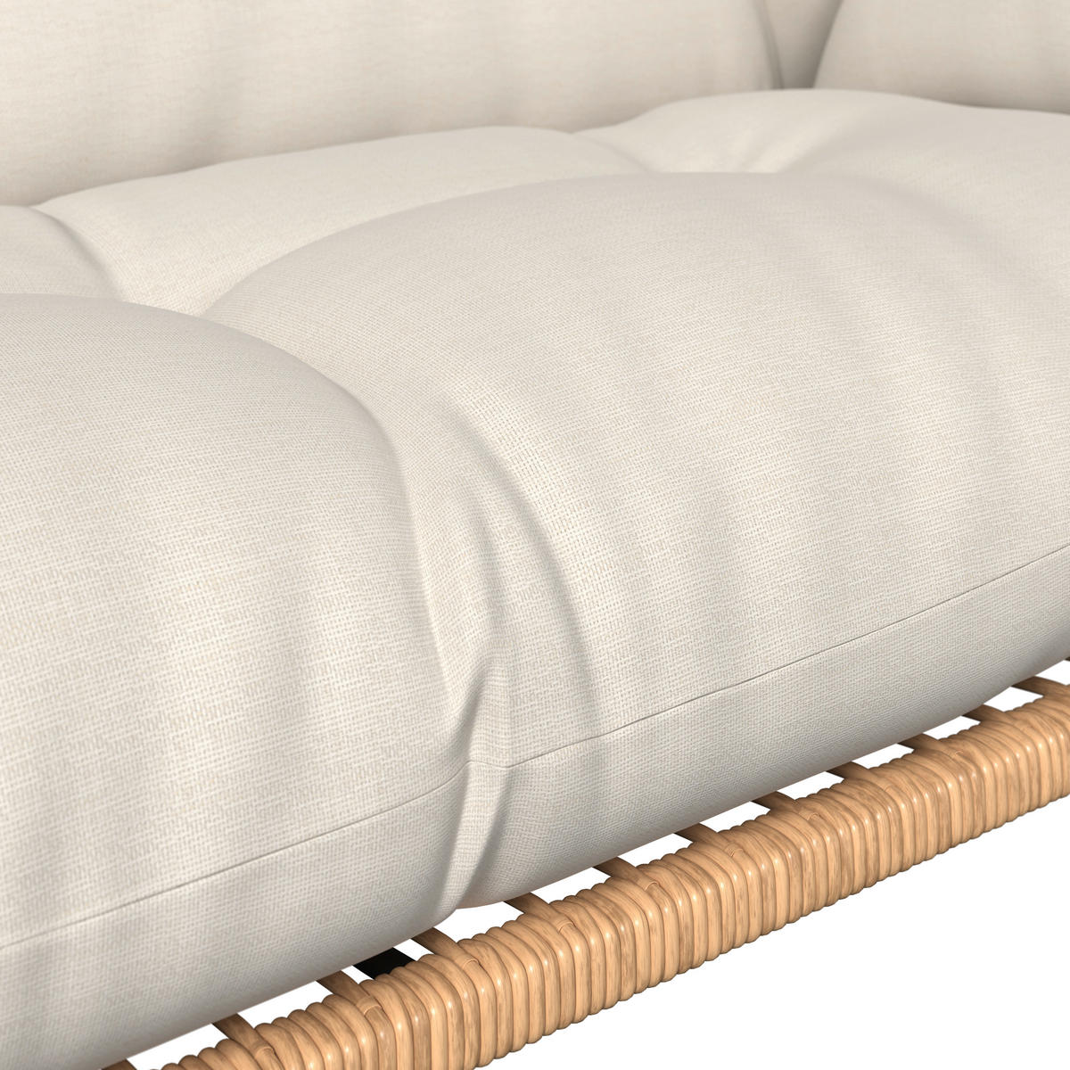 GARTENMUSCHEL 146/136/83 cm  - Beige/Naturfarben, MODERN, Kunststoff/Textil (146/136/83cm) - Ambia Garden