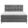 BOXSPRINGBETT 140/200 cm,  in Anthrazit, gepolstertes Kopfteil, Topper, Matratzen, H2 + H3 = mittel + fest  - Rostfarben/Anthrazit, Trend, Textil/Metall (140/200cm) - Esposa