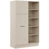 MEHRZWECKSCHRANK 120/206,2/58 cm  in Hellgrau  - Hellgrau/Schwarz, Basics, Holzwerkstoff/Metall (120/206,2/58cm) - Impuls