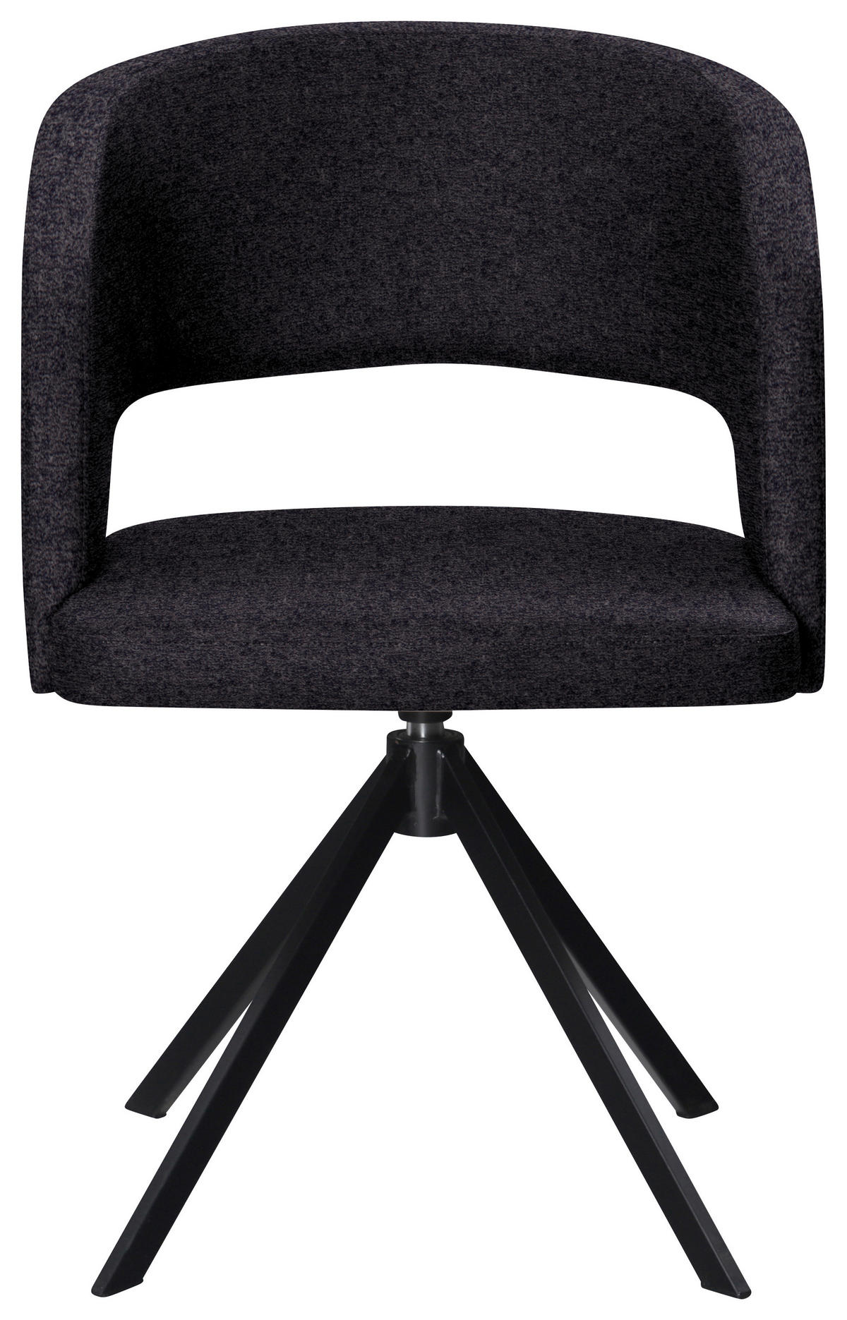 ARMLEHNSTUHL  in Stahl Samt  - Anthrazit/Schwarz, Konventionell, Textil/Metall (56/84/59cm) - Moderano