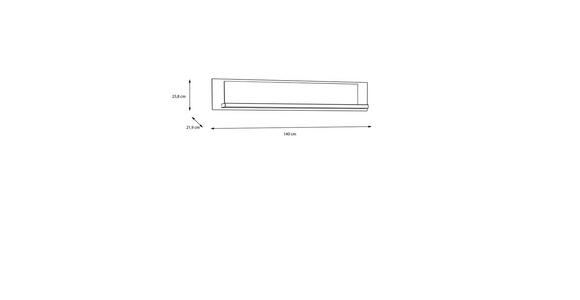 WANDBOARD Schwarz, Eichefarben  - Eichefarben/Schwarz, KONVENTIONELL, Holzwerkstoff (140/25,8/21,9cm) - Hom`in