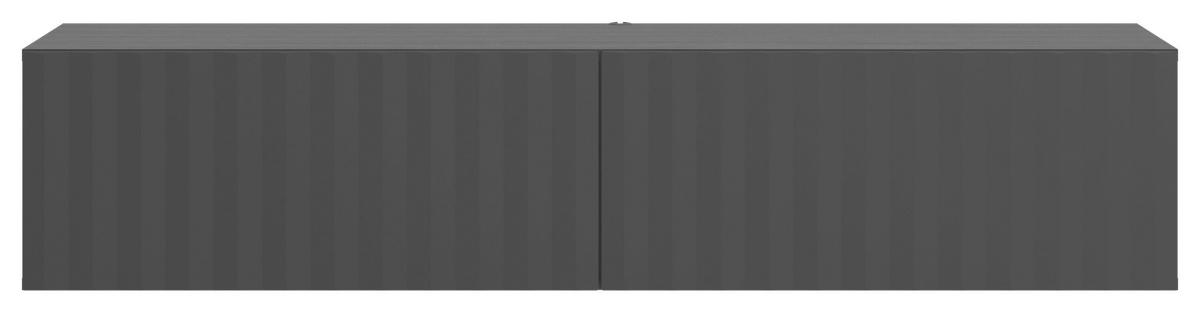 STOJAN NA TV, biela, biela s vysokým leskom, čierna, 154/32/42 cm - čierna/biela, Basics, kompozitné drevo (154/32/42cm) - Xora